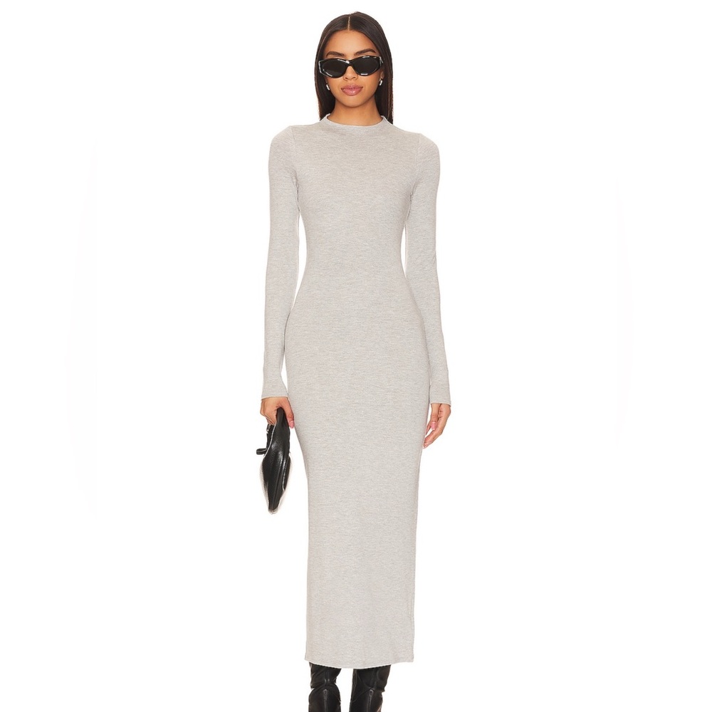 AFRM Light Gray Long Sleeve Dress